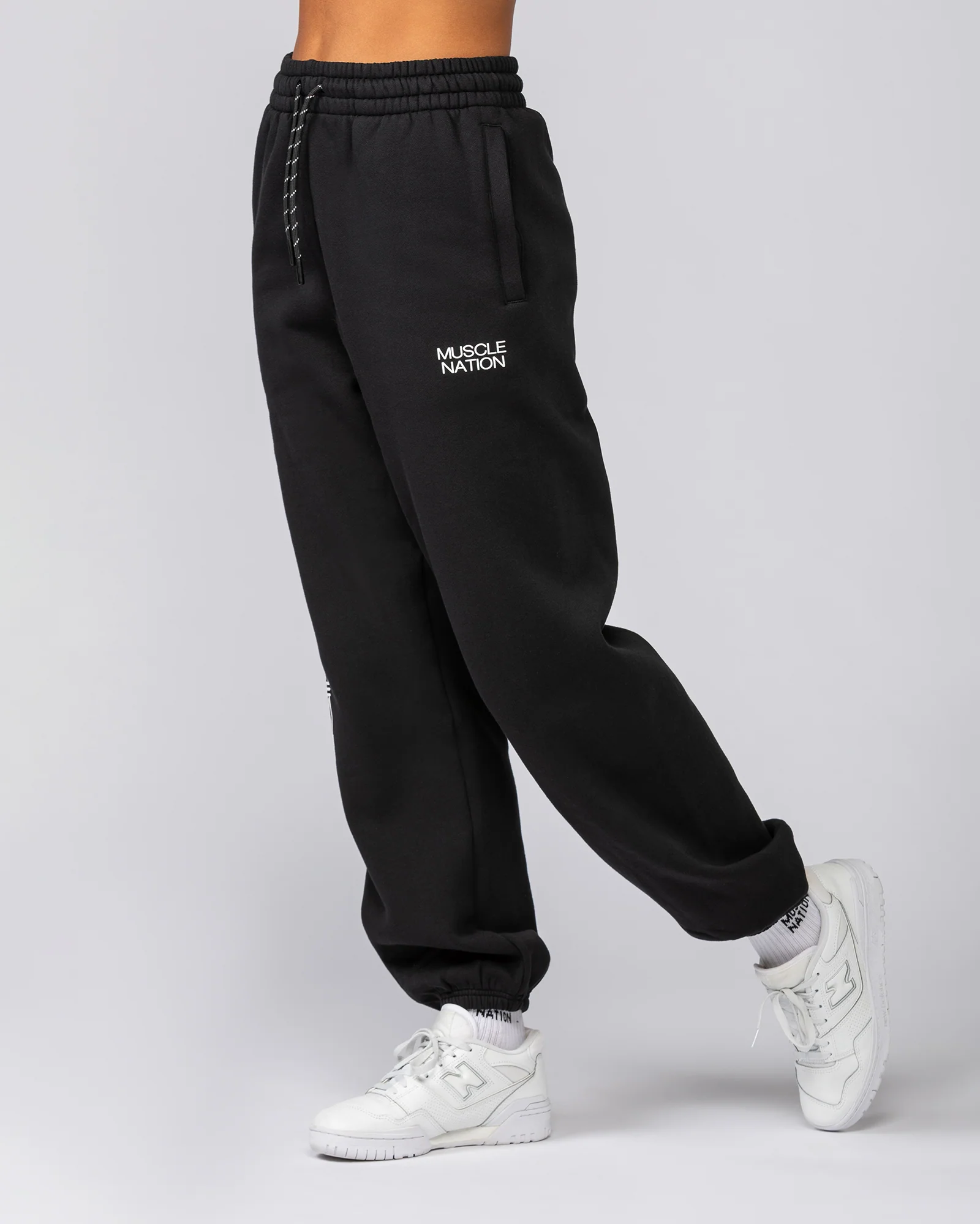 Athletics Slouchy Trackies - Black - Image 3