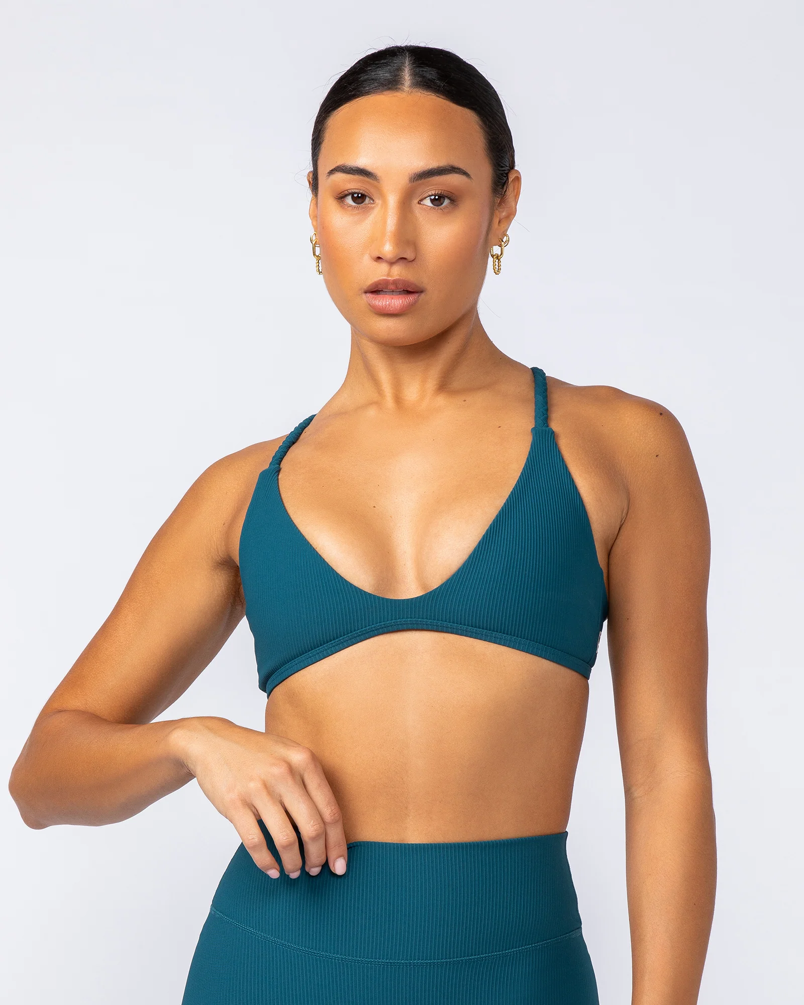 Breeze Rib Bralette - Dark Marine