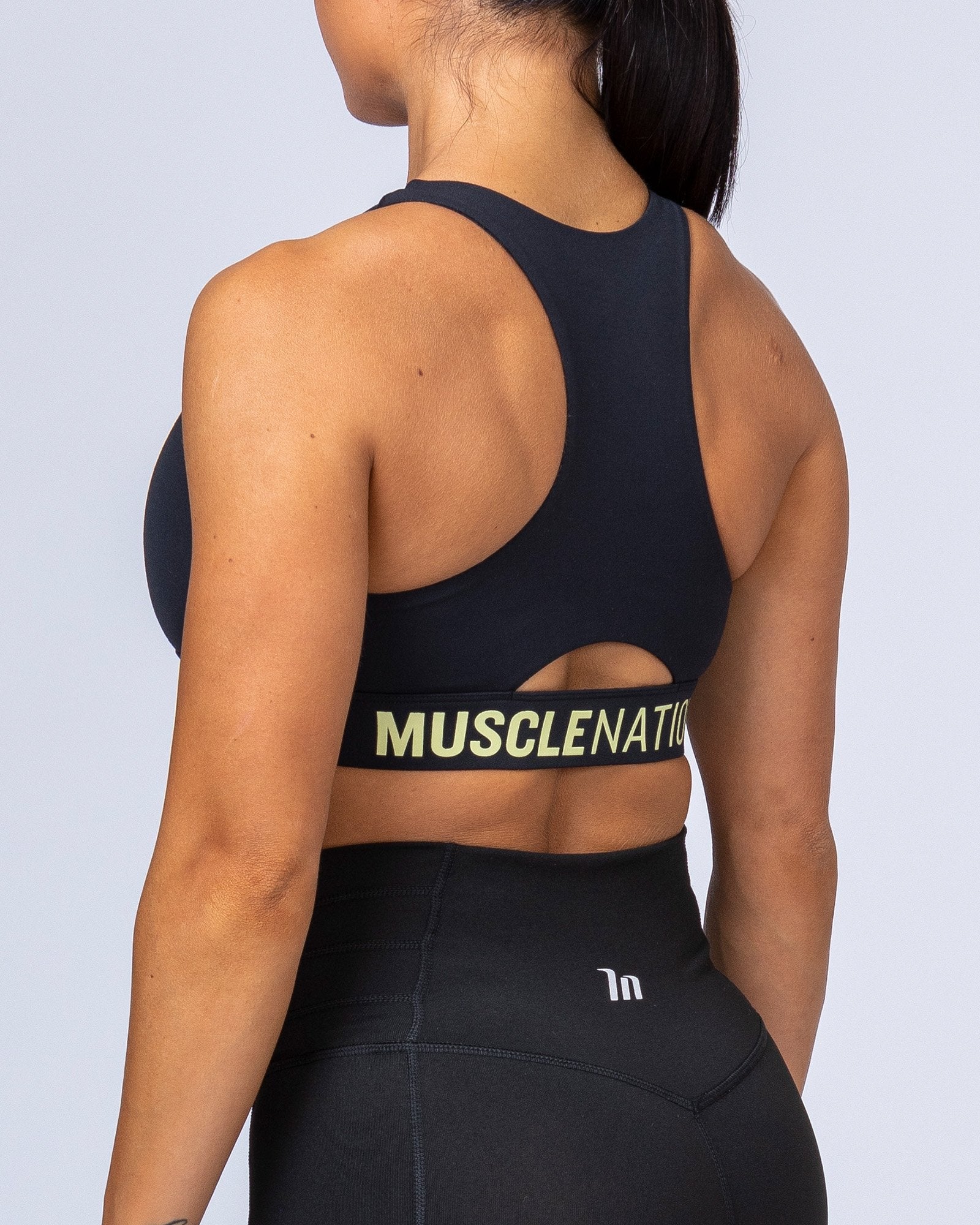 Comfort Bra - Black with Acid Lime - Image 3