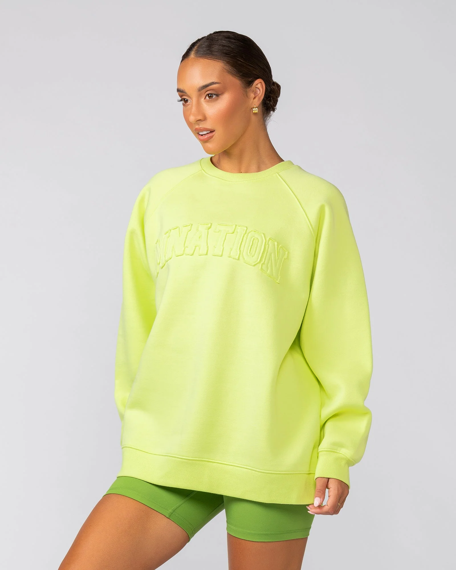Downtime Oversized Pullover - Limeade - Image 4
