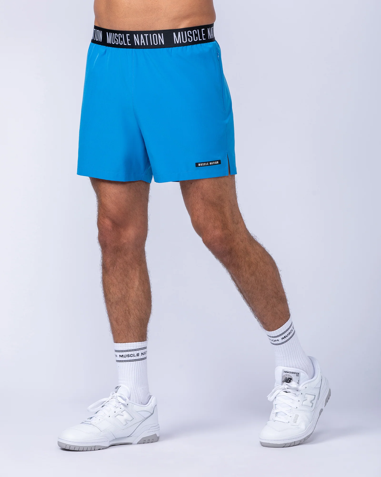 Level Up Training 4" Shorts - Azure Blue - Image 3