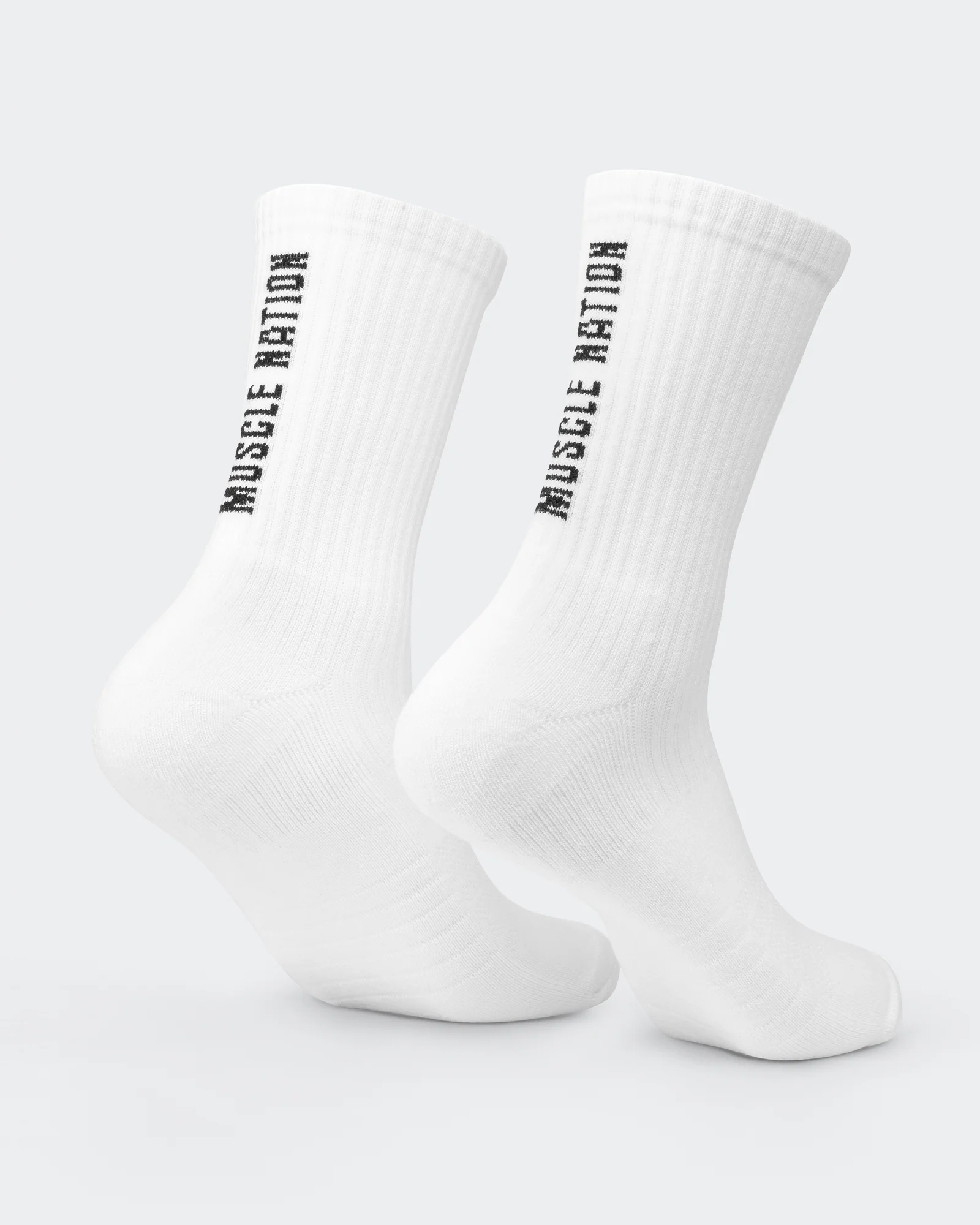 Mens Trainer Crew Sock - 2Pack Black /White Multi - Image 6
