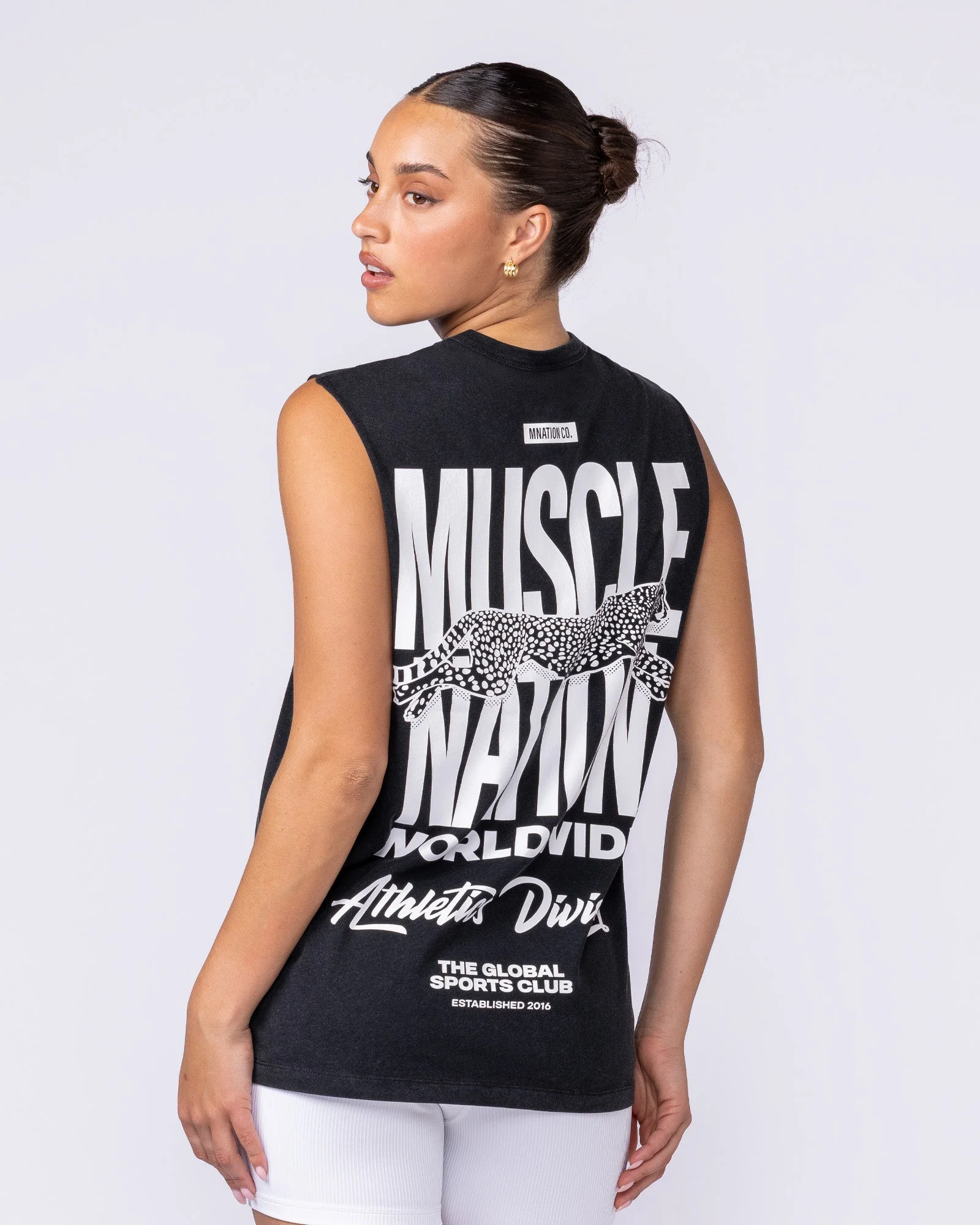 Pounce Vintage Muscle Tank - Washed Black - Image 3