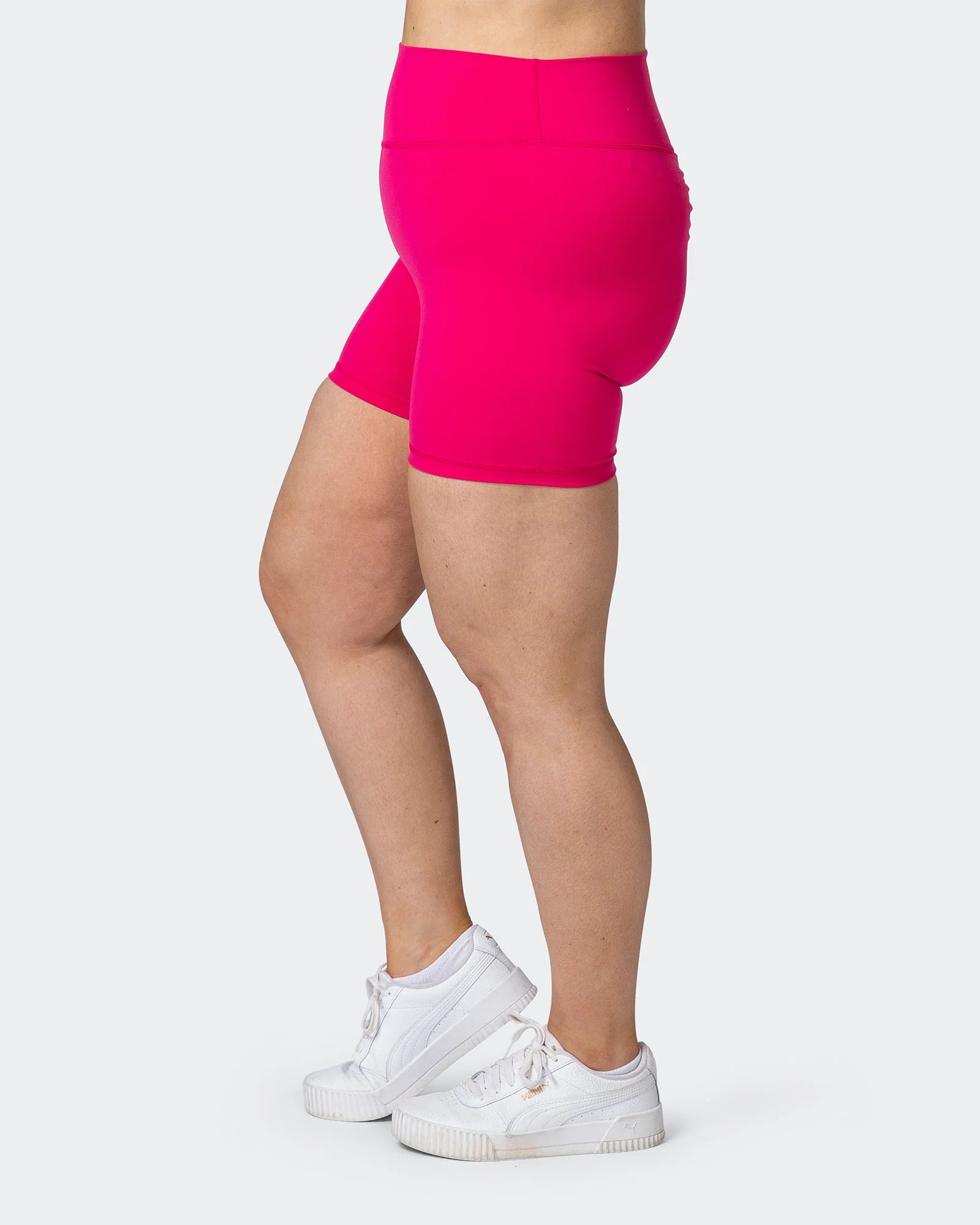 Signature Scrunch Bike Shorts - Pink Punch - Image 4