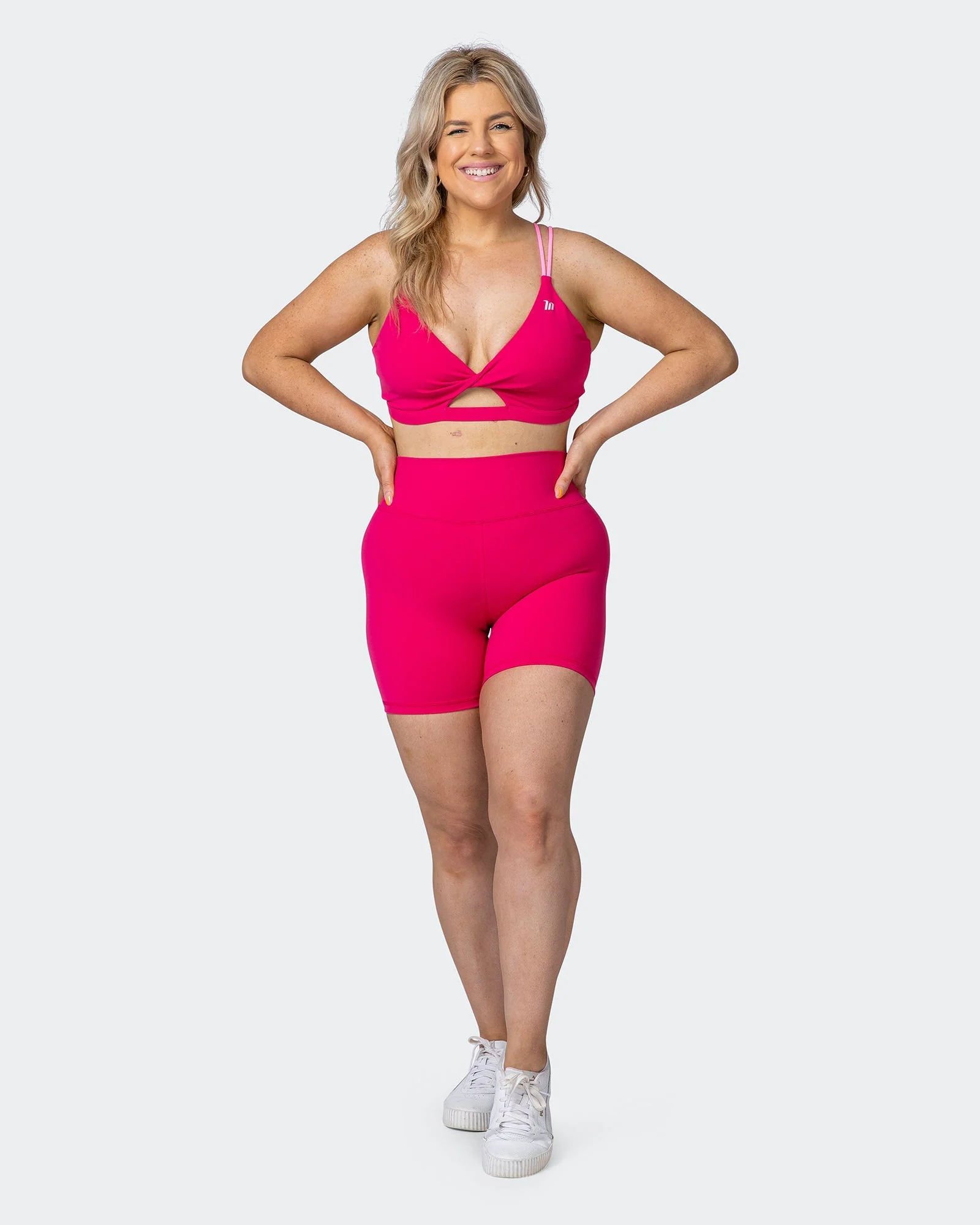 Signature Scrunch Bike Shorts - Pink Punch - Image 7