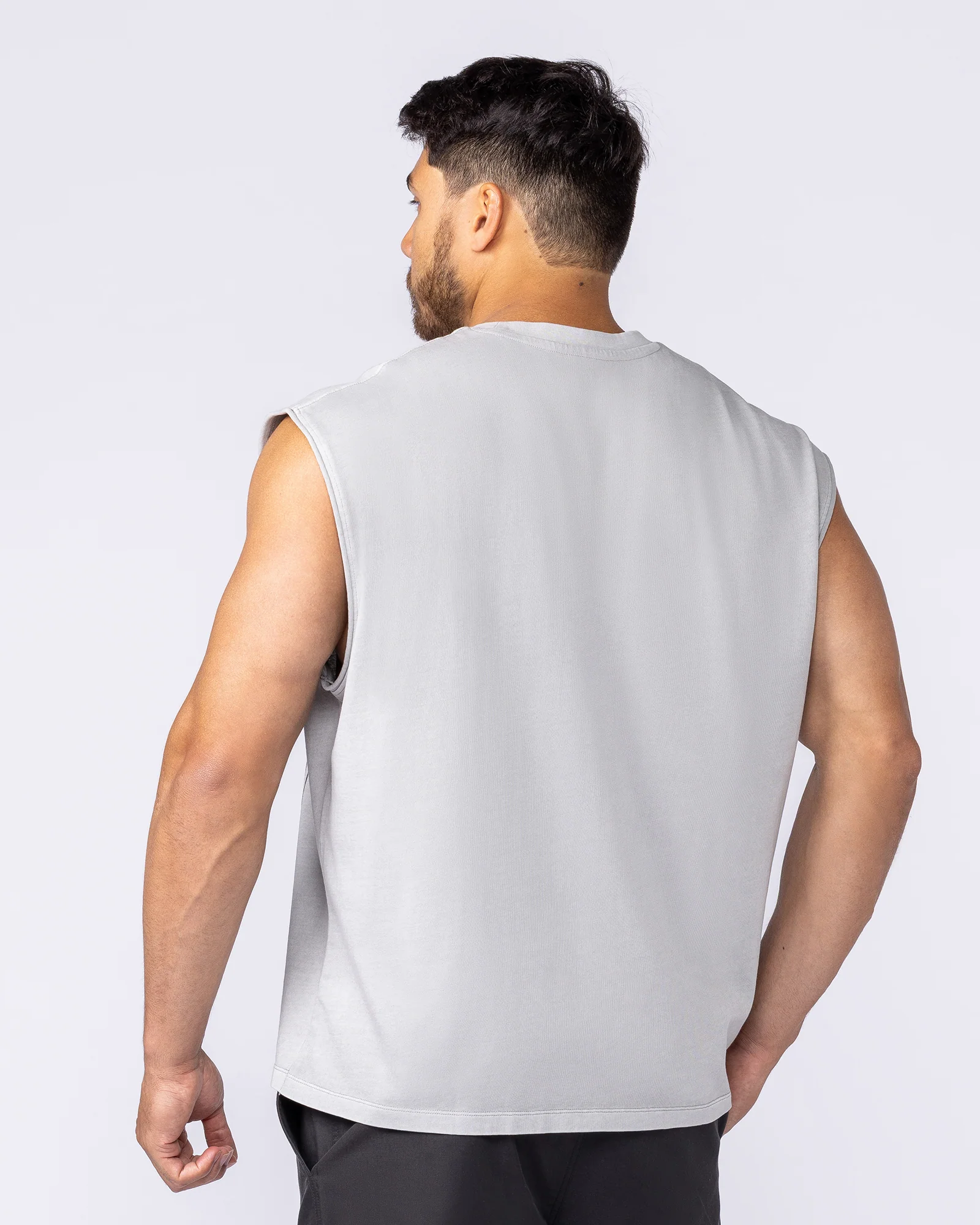 Spartan Vintage Boxy Muscle Tank - Washed Quiet Grey - Image 2