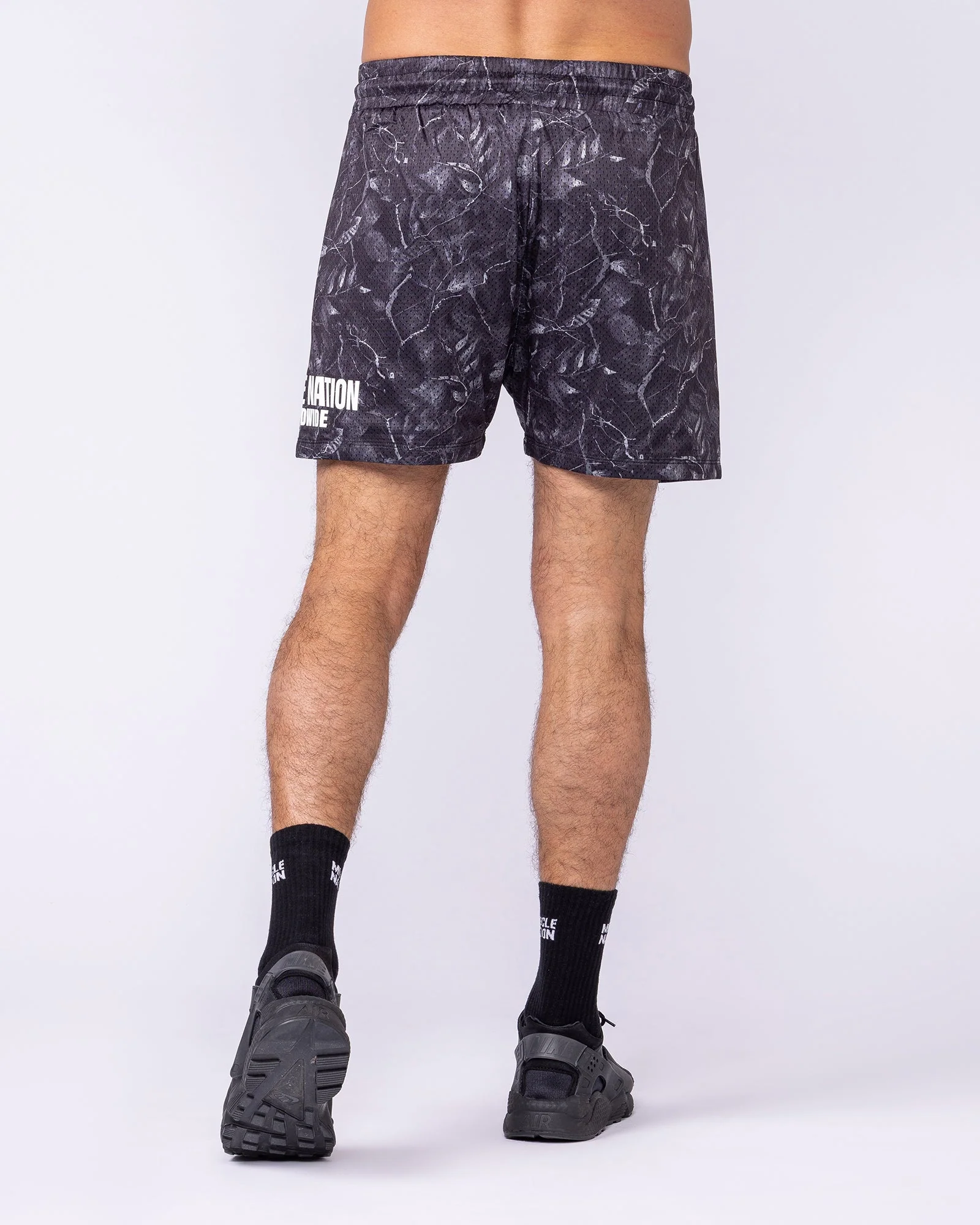 Worldwide Lay Up 3.5” Shorts - Tree Camo Monochrome - Image 5